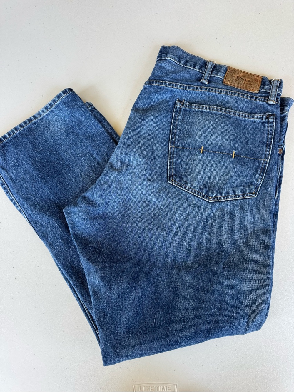 Polo Ralph Lauren Authentic Dungarees Jeans Men's 42x30 Medium Wash Straight Leg